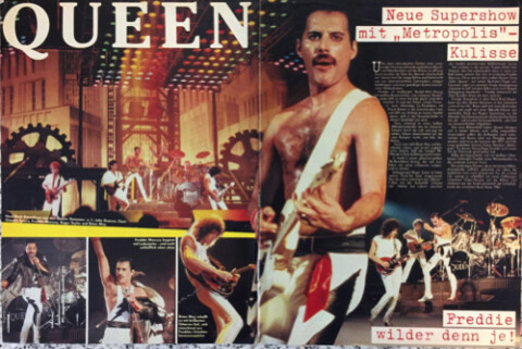 QUEEN - Live 1984 -  Nuovo Super Show, sullo scenario di  Metropolis 